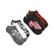 Wholesale - 6pk WOMEN MINNIE MOUSE CHEETAH PRINT NS SOCKS SIZE 9-11, UPC: 701570832250